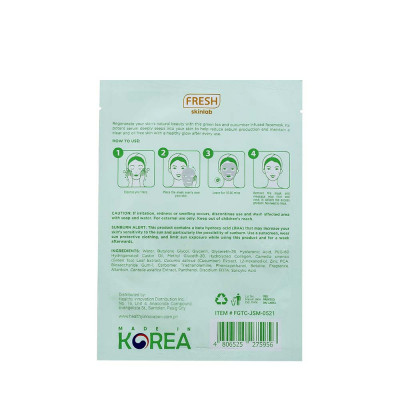 Fresh Skinlab Green Tea and Cucumber Acne Care Serum Sheet Mask 1 Sheet 22 mL