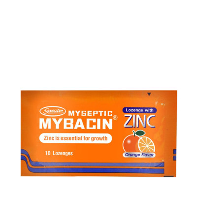 Mybacin Lozenge with Zinc- Orange Flavor