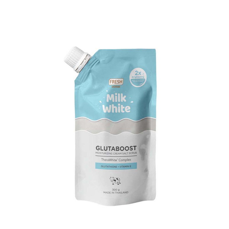 Fresh Skinlab Milk White Glutaboost Moisturizing Cream Salt Scrub 300g