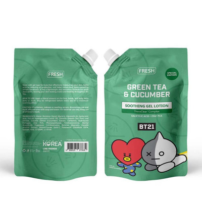 Fresh with BT21 Green Tea & Cucumber Soothing Gel Lotion 120ml